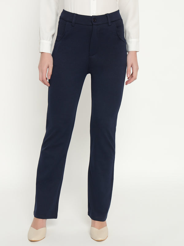 SMARTFLEX STRAIGHT FIT TROUSER - NAVY BLUE