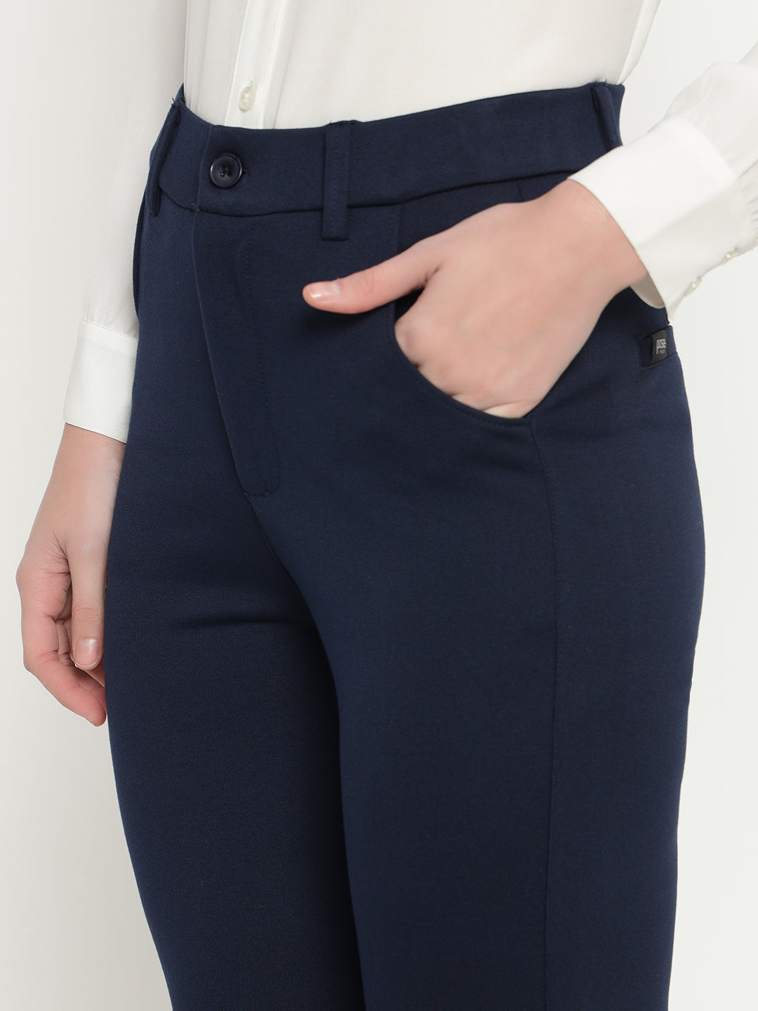 SMARTFLEX STRAIGHT FIT TROUSER - NAVY BLUE