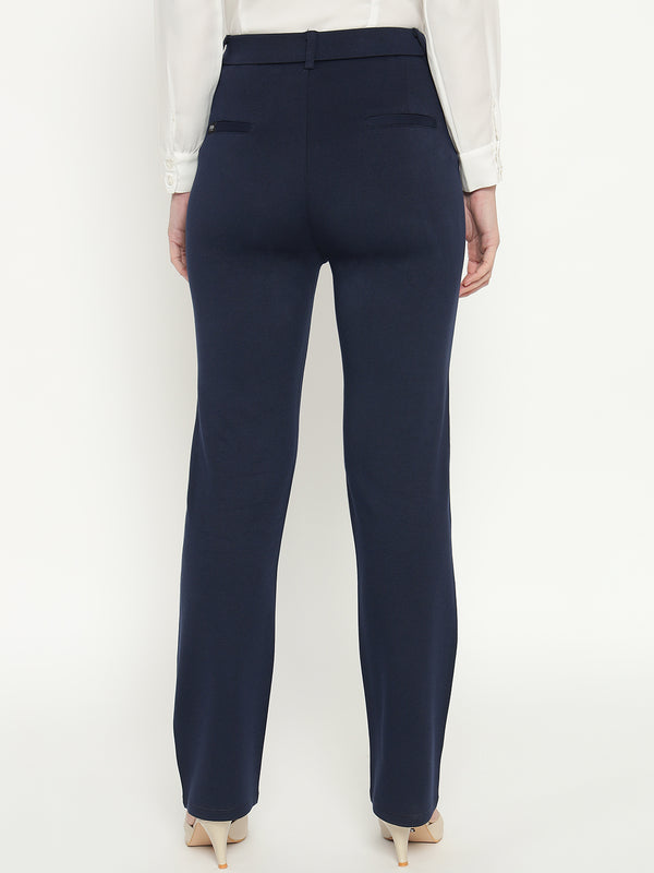 SMARTFLEX STRAIGHT FIT TROUSER - NAVY BLUE