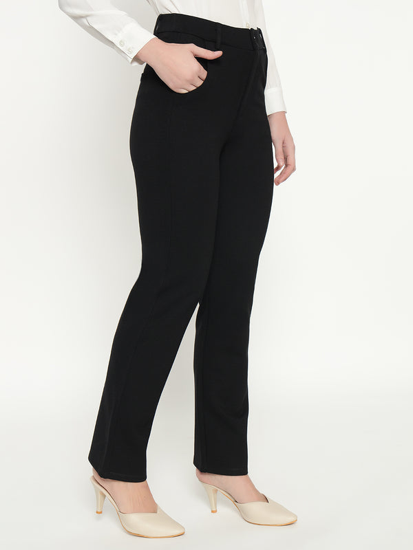 SMARTFLEX STRAIGHT FIT TROUSER - BLACK