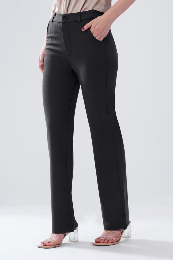 SMARTFLEX STRAIGHT FIT TROUSER - DARK GREY
