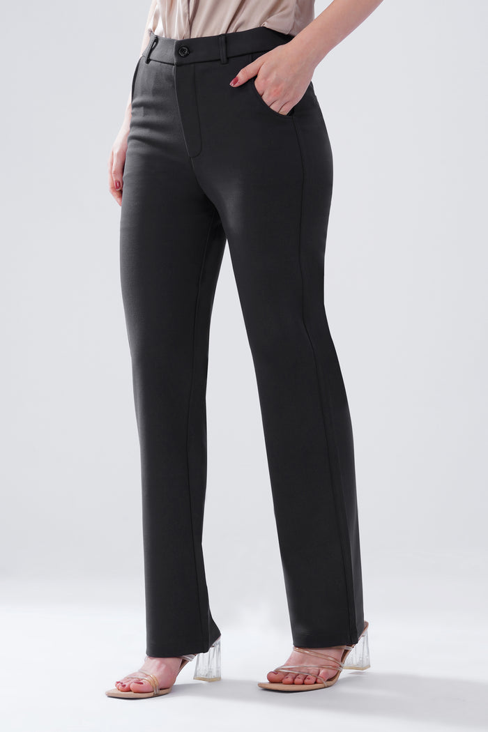 SMARTFLEX STRAIGHT FIT TROUSER - DARK GREY