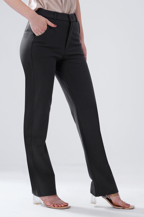 SMARTFLEX STRAIGHT FIT TROUSER - DARK GREY