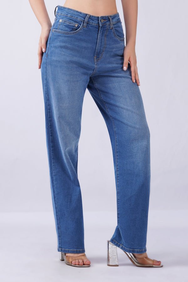 1165 STRAIGHT FIT JEANS -MID BLUE