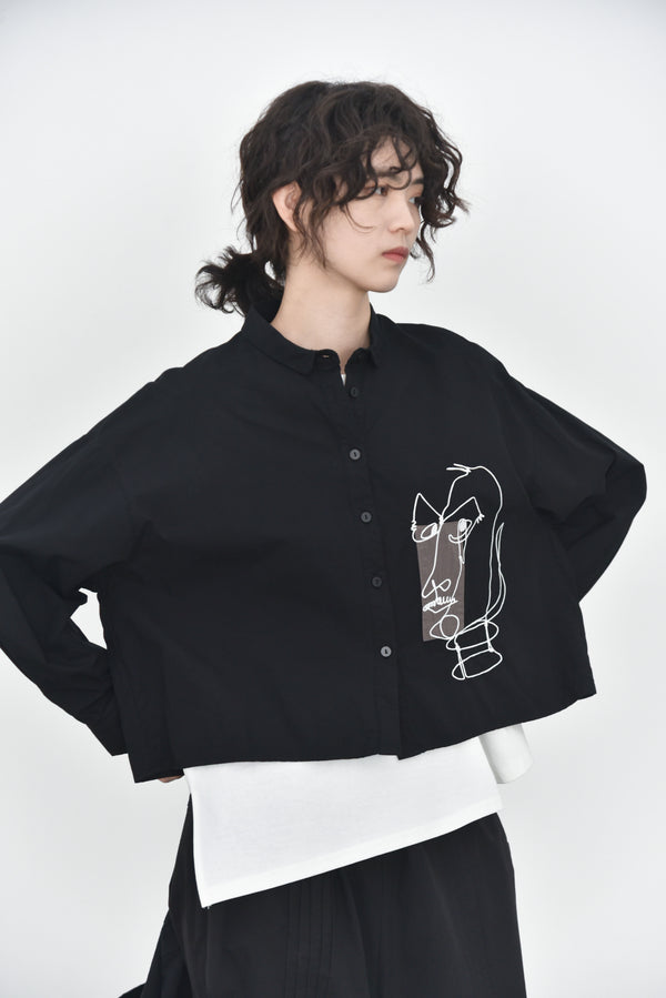Cropped Length Casual White Shirt